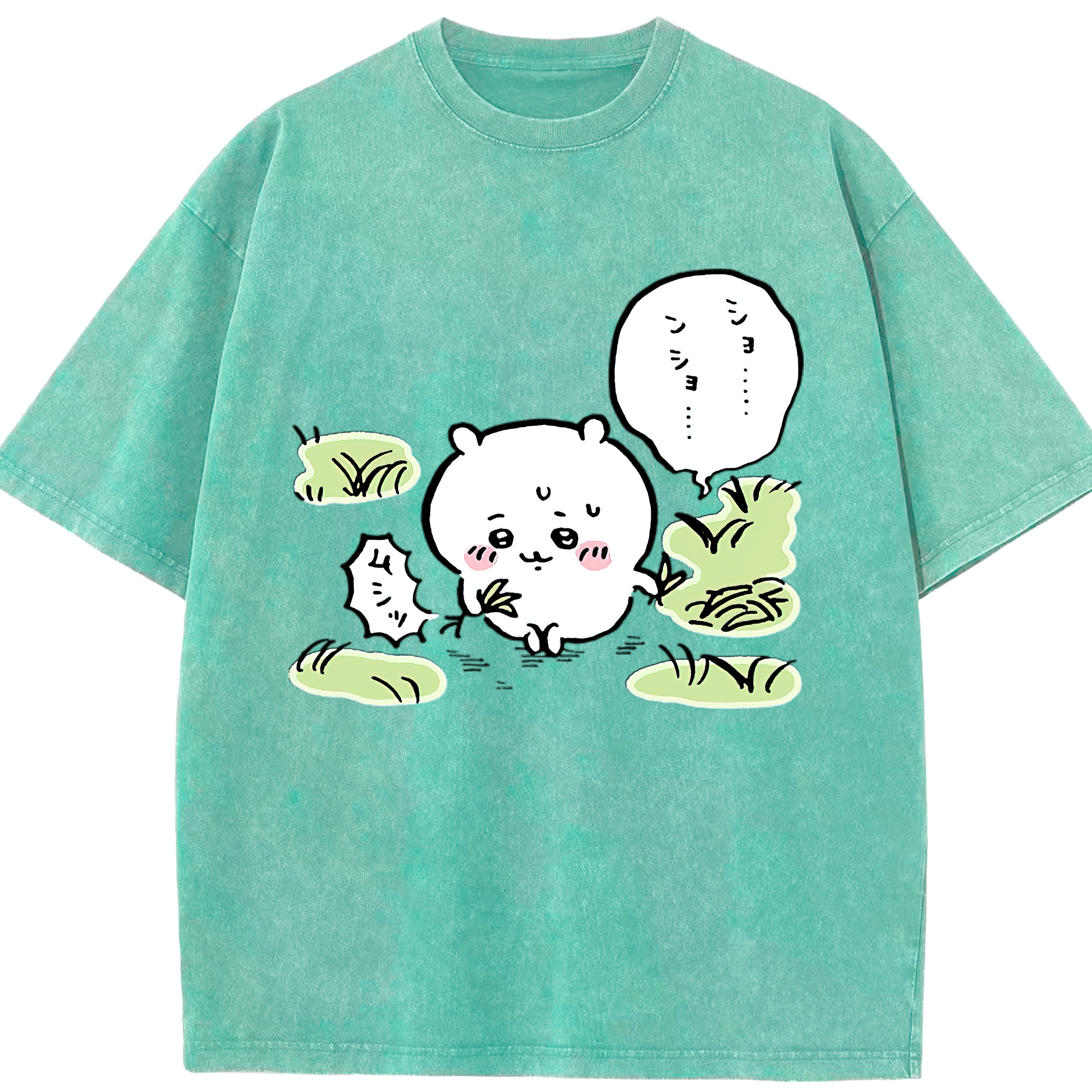 （画像用） ちいかわ ちいかわ Chii-kawa chiikawa 綿100% ヴィンテージ風 半袖Tシャツ（フロントプリント）